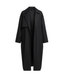 Shishiba Inspired Black Trench Coat: Anime Style Oversized Outerwear.