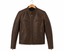 Men's Genuine Sheep Leather Jacket – Distressed Brown Moto Jacket
