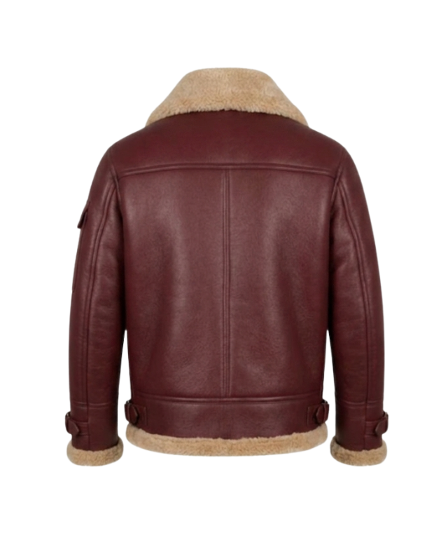 Ryan Reynolds Shearling Leather Jacket – B3 Aviator Sheepskin Coat Main Image