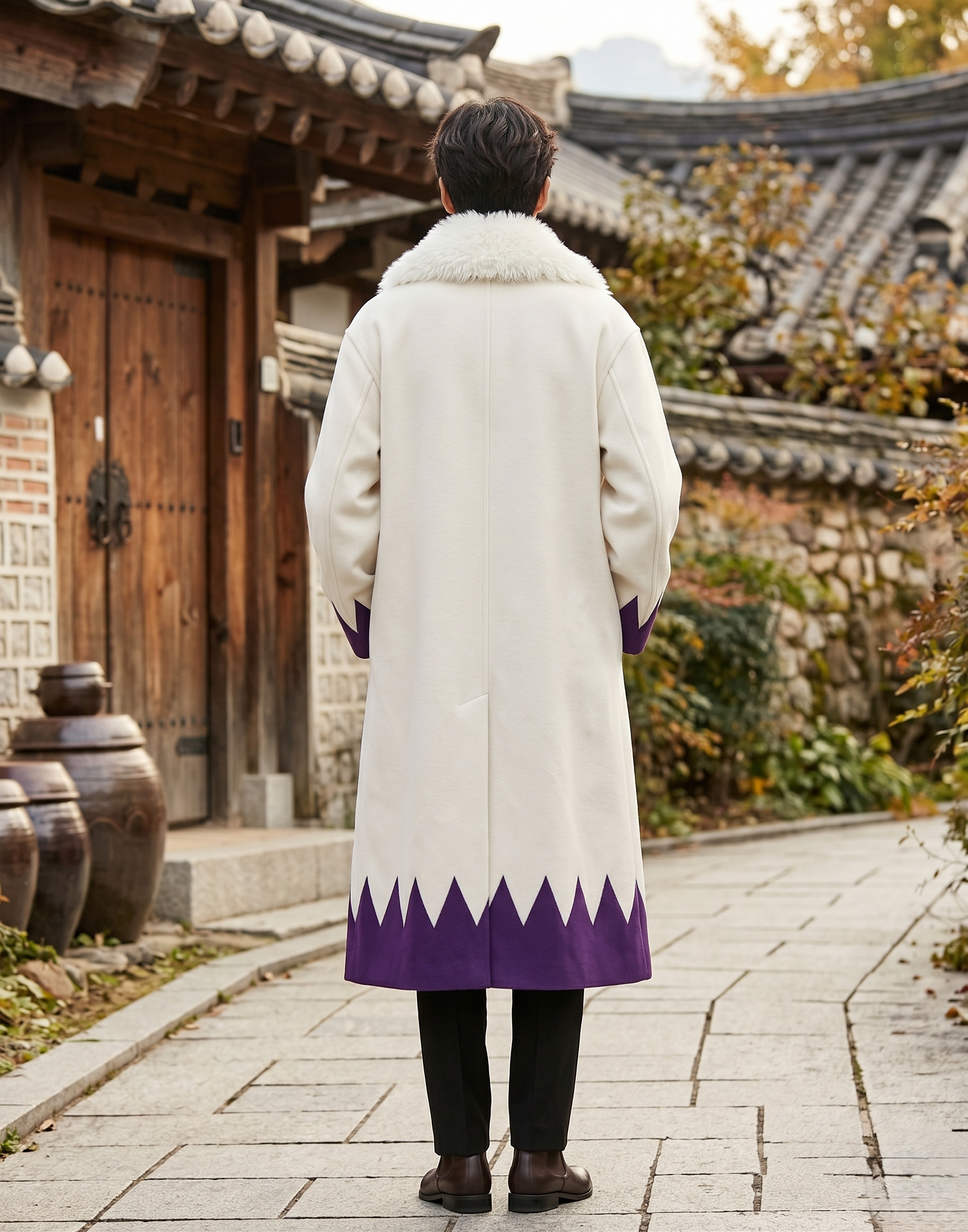 Lord Abel Inspired Wool Shearling Cosplay Coat | Mashle Anime Costume.