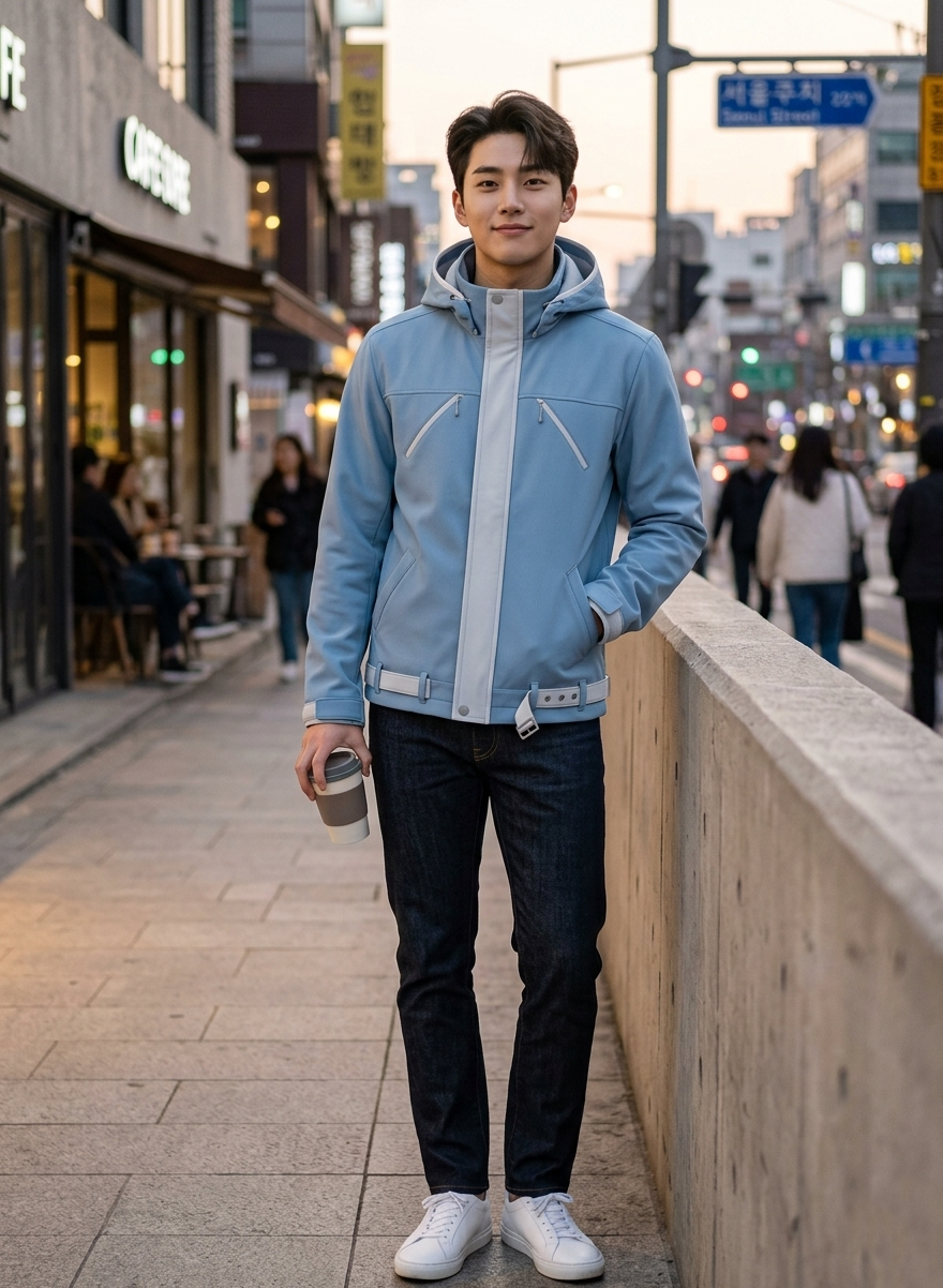 Sung Jin-Woo Light Blue Jacket | Solo Leveling Anime Streetwear Hoodie