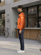 Shin Sakamoto Days Inspired Orange Bomber Jacket | Anime Streetwear