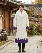 Lord Abel Inspired Wool Shearling Cosplay Coat | Mashle Anime Costume.