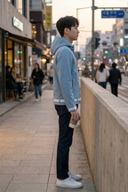 Sung Jin-Woo Light Blue Jacket | Solo Leveling Anime Streetwear Hoodie