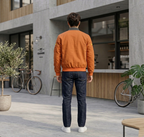 Shin Sakamoto Days Inspired Orange Bomber Jacket | Anime Streetwear