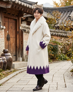 Lord Abel Inspired Wool Shearling Cosplay Coat | Mashle Anime Costume.