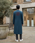 Kaldo Blue Wool Coat | Mashle Anime Cosplay Trench Overcoat