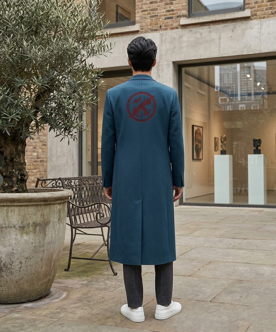 Kaldo Blue Wool Coat | Mashle Anime Cosplay Trench Overcoat