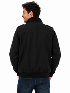 Men's Cotton Bomber Jacket – Black Military Style Field Jacket
