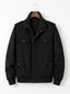 Men's Cotton Bomber Jacket – Black Military Style Field Jacket