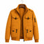 Men's Mustard Cotton Bomber Jacket – Quilted Military Field Jacket