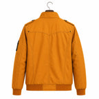 Men's Mustard Cotton Bomber Jacket – Quilted Military Field Jacket