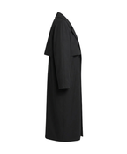 Shishiba Inspired Black Trench Coat: Anime Style Oversized Outerwear.