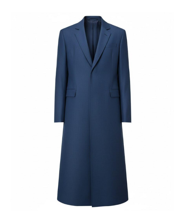 Kaldo Blue Wool Coat | Mashle Anime Cosplay Trench Overcoat