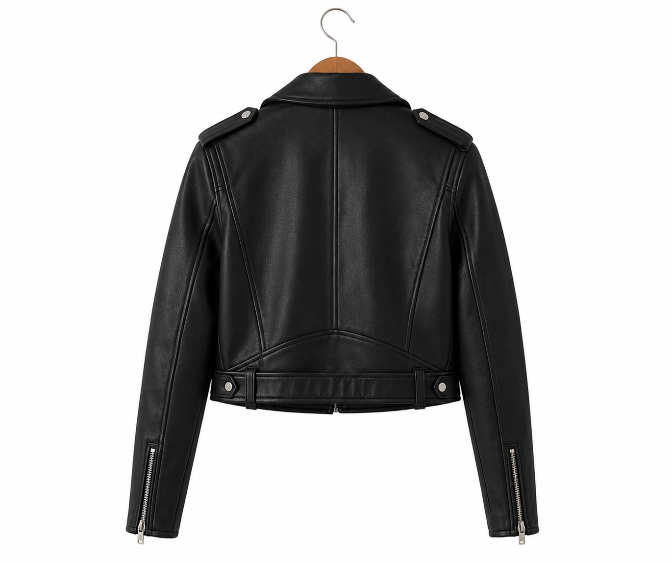 Women's Genuine Sheep Leather Moto Jacket – Cropped Black Biker Jacket