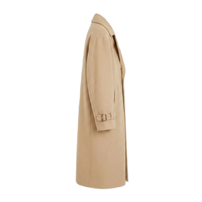 Yoichi Nagumo Sakamoto Days Trench Coat – Beige Wool Blend Long Coat | Unisex Oversized Anime Inspired Luxury Outerwear Main Image