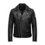 Demon Slayer Inspired Real Leather Jacket – Anime Motorcycle Style Biker Coat with Back Print – Handmade Cosplay & Streetwear Fashion.
