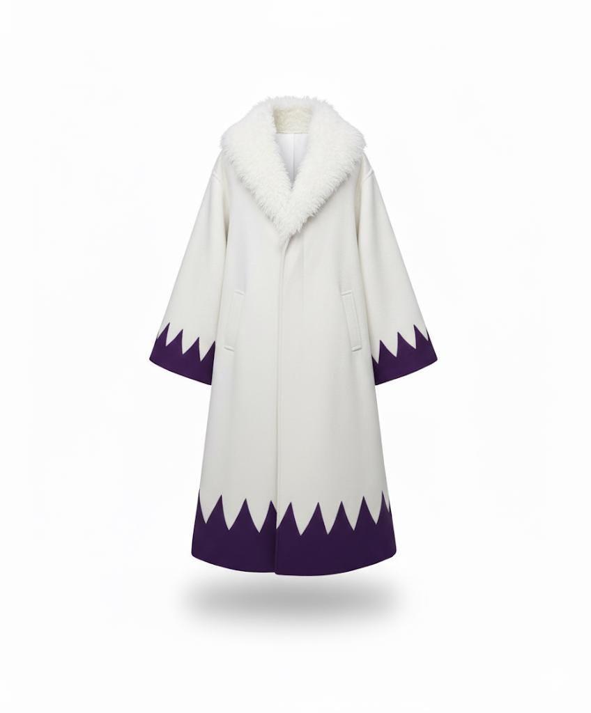 Lord Abel Inspired Wool Shearling Cosplay Coat | Mashle Anime Costume.