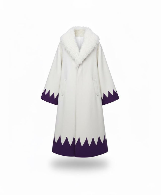 Lord Abel Inspired Wool Shearling Cosplay Coat | Mashle Anime Costume. Hover Image
