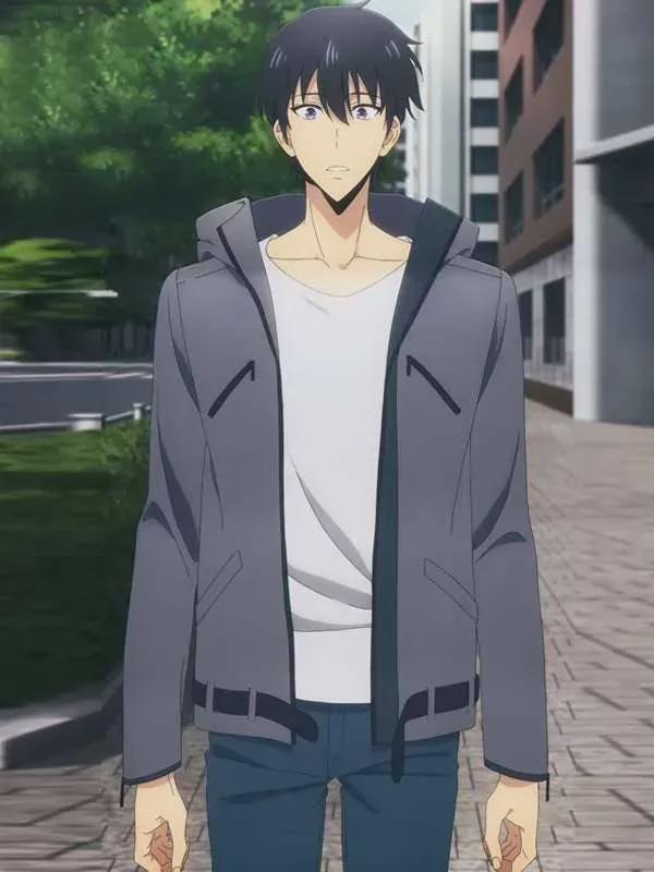 Solo Leveling Sung Jin-Woo Grey Leather Hooded Jacket - Anime Cosplay.