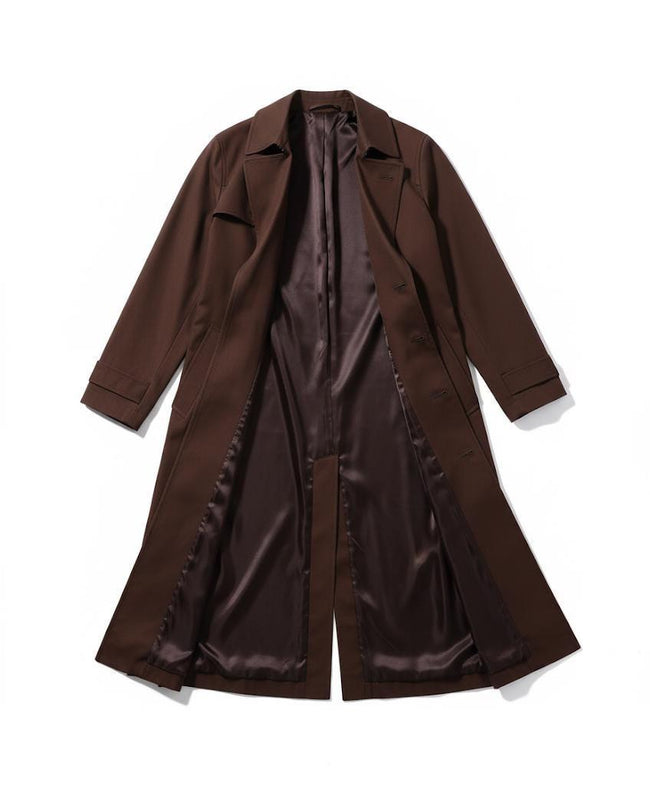 Agito Inspired Brown Trench Coat - Mashle Anime Cosplay Outerwear. Hover Image