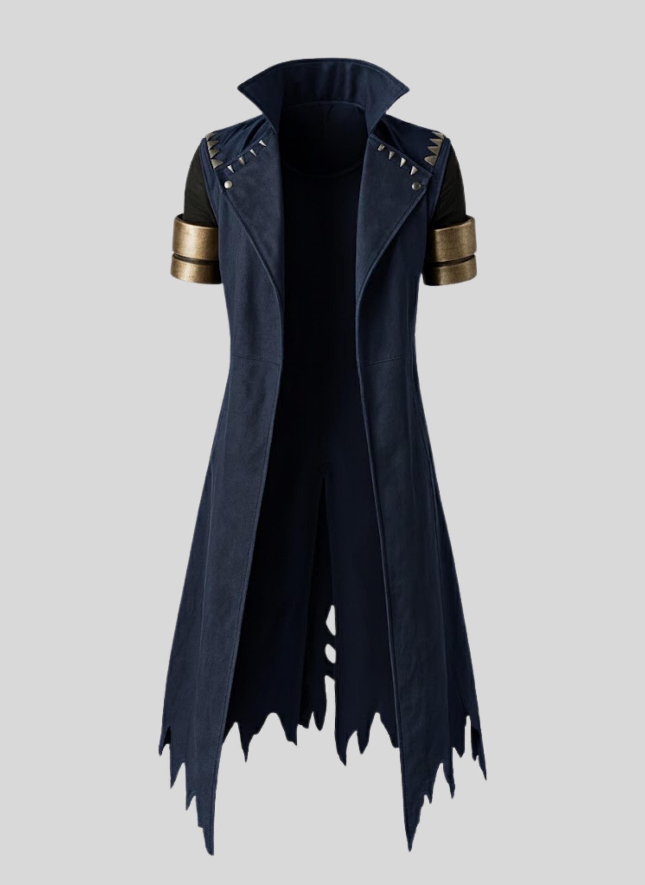 Dabi My Hero Academia Inspired Long Coat – Anime Cosplay Jacket for Men | Wool & Leather Options | Custom Handmade | Sizes XXS–5XL.
