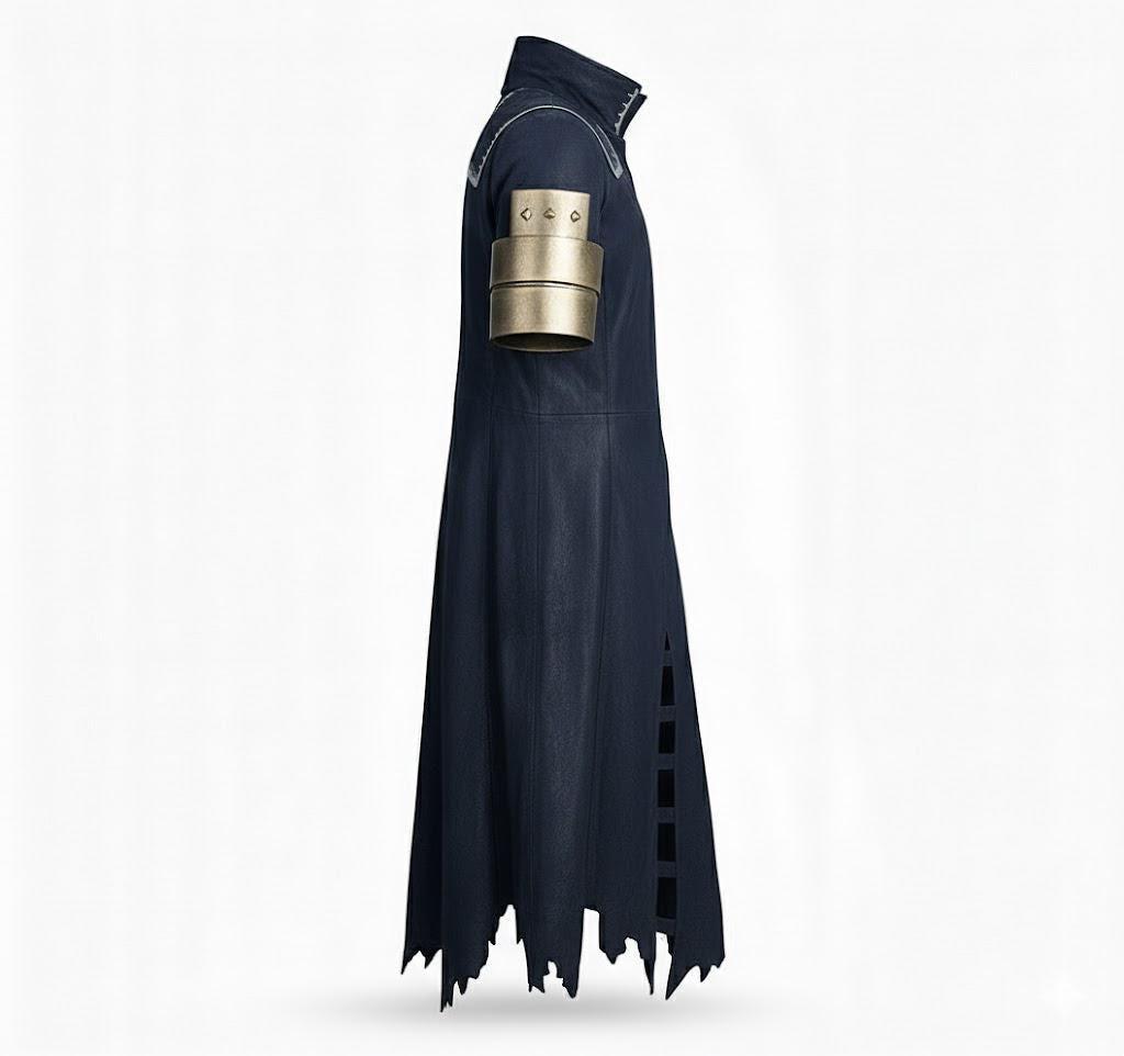 Dabi My Hero Academia Inspired Long Coat – Anime Cosplay Jacket for Men | Wool & Leather Options | Custom Handmade | Sizes XXS–5XL.