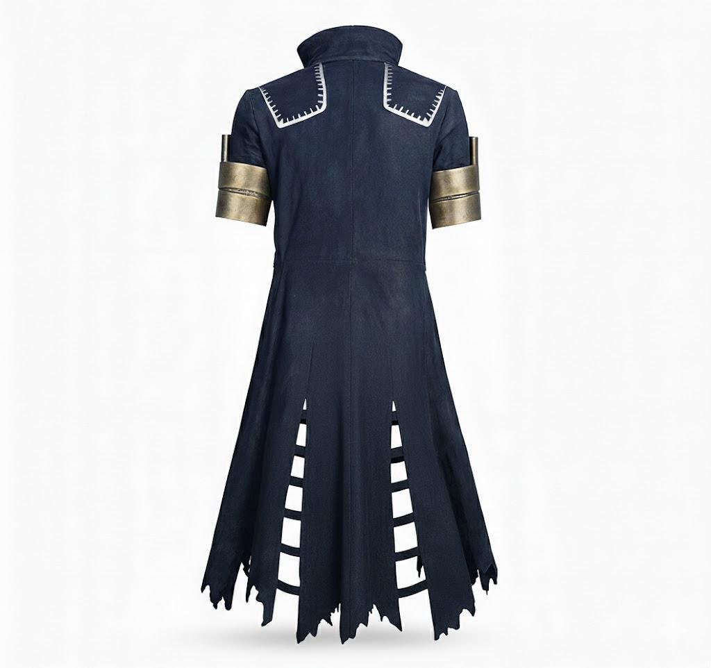 Dabi My Hero Academia Inspired Long Coat – Anime Cosplay Jacket for Men | Wool & Leather Options | Custom Handmade | Sizes XXS–5XL.