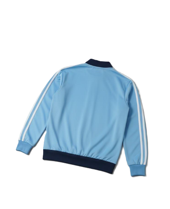 Sung Jin-Woo Solo Leveling Track Jacket – Light Blue & Navy Two Stripe Zip-Up | Unisex Korean Streetwear Anime Jacket